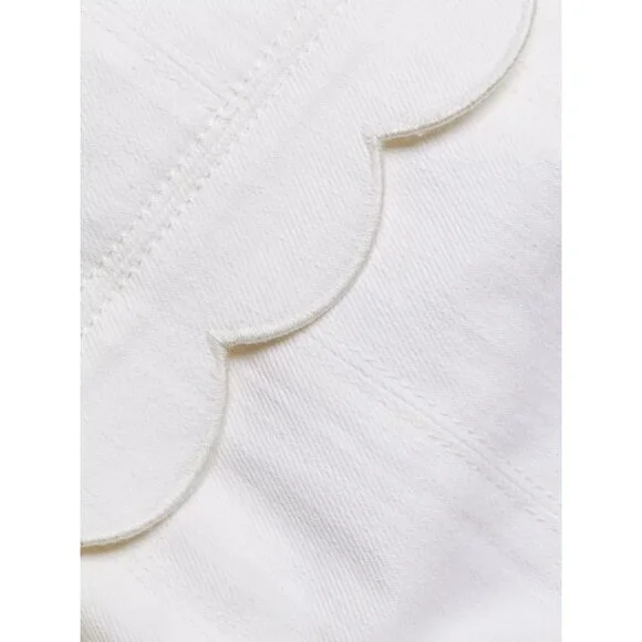 🆕 Cinq à Sept Hadley Halter Mini Dress Scalloped Hem White 14 - Picture 10 of 16